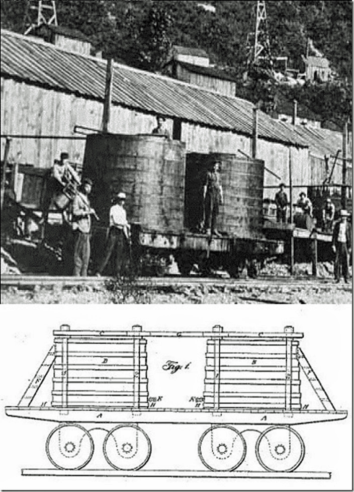 I would say that loading and unloading these cars was a dirty and smelly MESS! Densmore tank car with drawing.