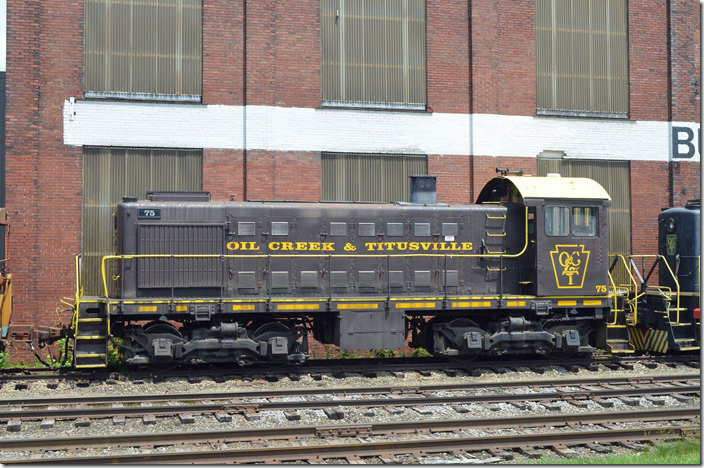 OC&T 75 S-2 is ex-New York & Lake Erie nee-South Buffalo RY and was built in 1947. Titusville PA. 06-20-2021.