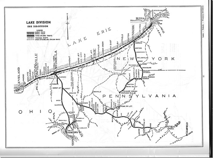 NYC Lake Division, Youngstown Branch employee timetable for 1966.