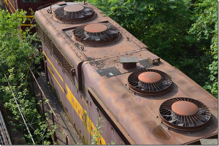 Note the taconite pellets on the hood of the Missabe SD. Larry's Truck & Electric McDonald OH.