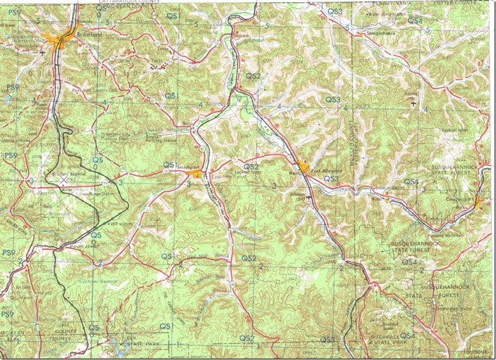 Warren 1:250,000 scale for 1971. Warren, PA-NY, 1:250,000 quad, 1971, USGS.