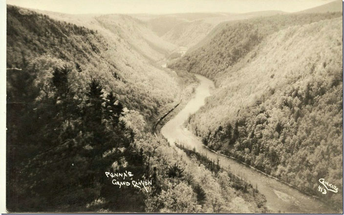 Now that’s a train! NYC scene Pine Creek gorge Ansonia PA.