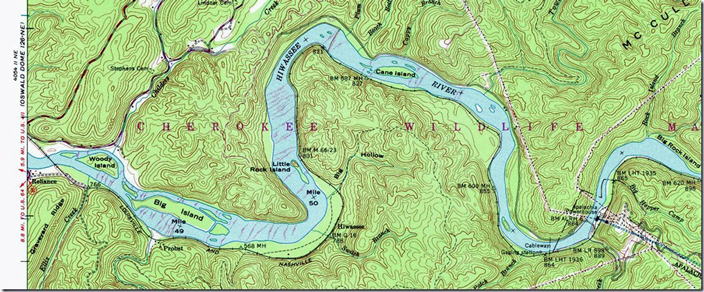 1:24,000 scale McFarland Quad Reliance to Apalachia Power House. McFarland TN, 1:24,000 quad, 1957, USGS.