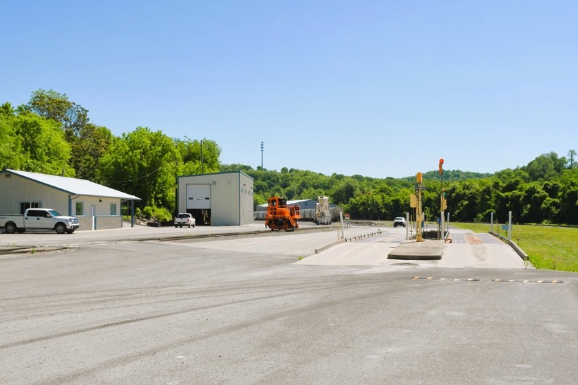 Scales at the entrance to the facility.