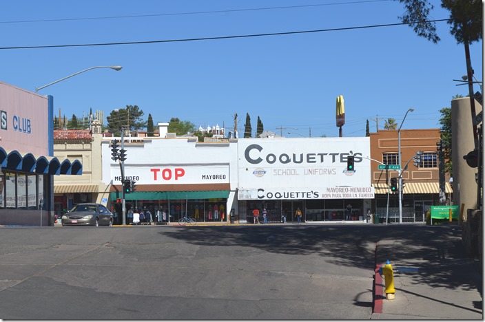 Looking north across the railroad at Grand Avenue. Nogales AZ.