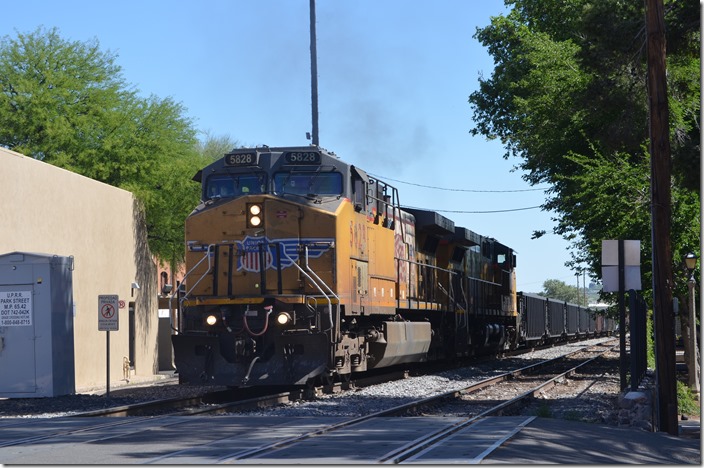 UP 5828-6396 are both GE AC4400CWs. Nogales AZ.