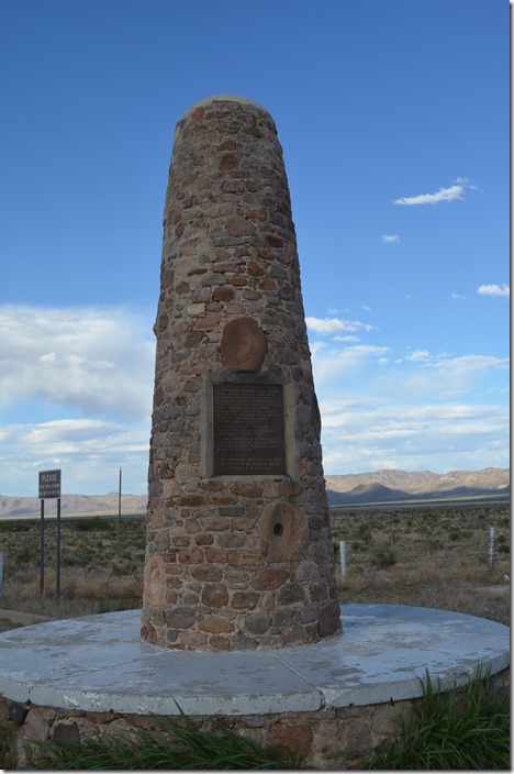 Monument at Apache AZ, commemorating the surrender of Apache chief Geronimo