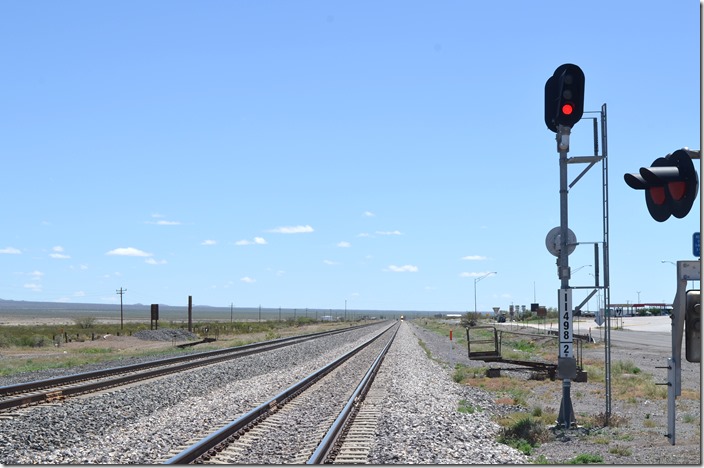 Something is approaching from the east. UP signal 11498 track 2 eb. Lordsburg NM.