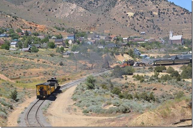 The next run backs down the hill out of Virginia City NV. 