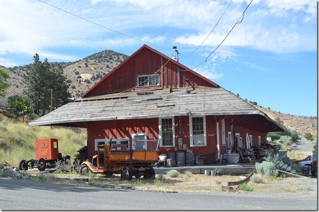 Former V&T freight depot north of E Street Tunnel. There are plans to re-open the tunnel and renovate this 1876 depot. 