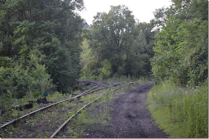 Maryland Junction and the wye today. WMSR still uses this much to turn equipment. WMSR wye Ridgeley WV.