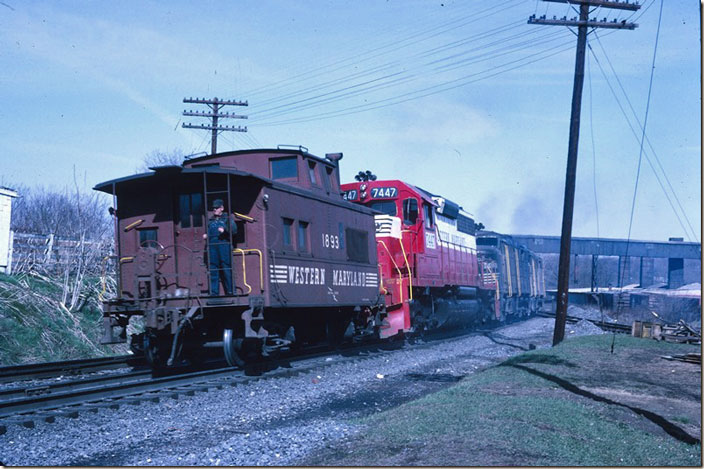 All in a days work for that old veteran. He probably worked on Potomacs and Challengers. 04-08-1971. WM Williamsport MD.