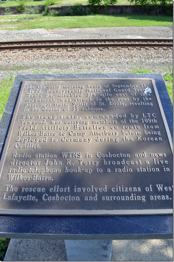 PA National Guard wreck memorial. View 2. West Lafayette OH.