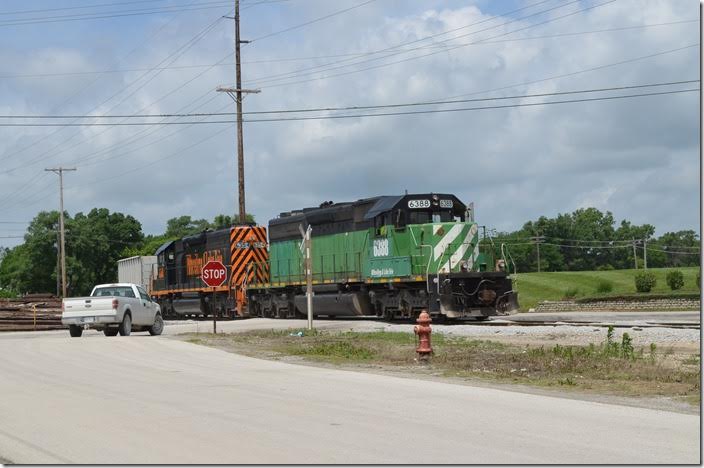 No. 6388 is ex-BNSF, and 6354 is ex-KCS. WLE 6388-6354. Carey OH.